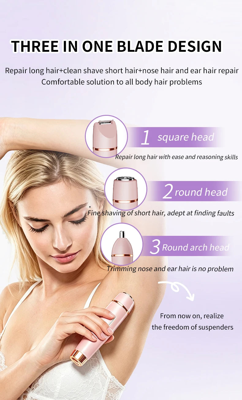 Bathroom grooming electric lady shaver for smooth hair removal