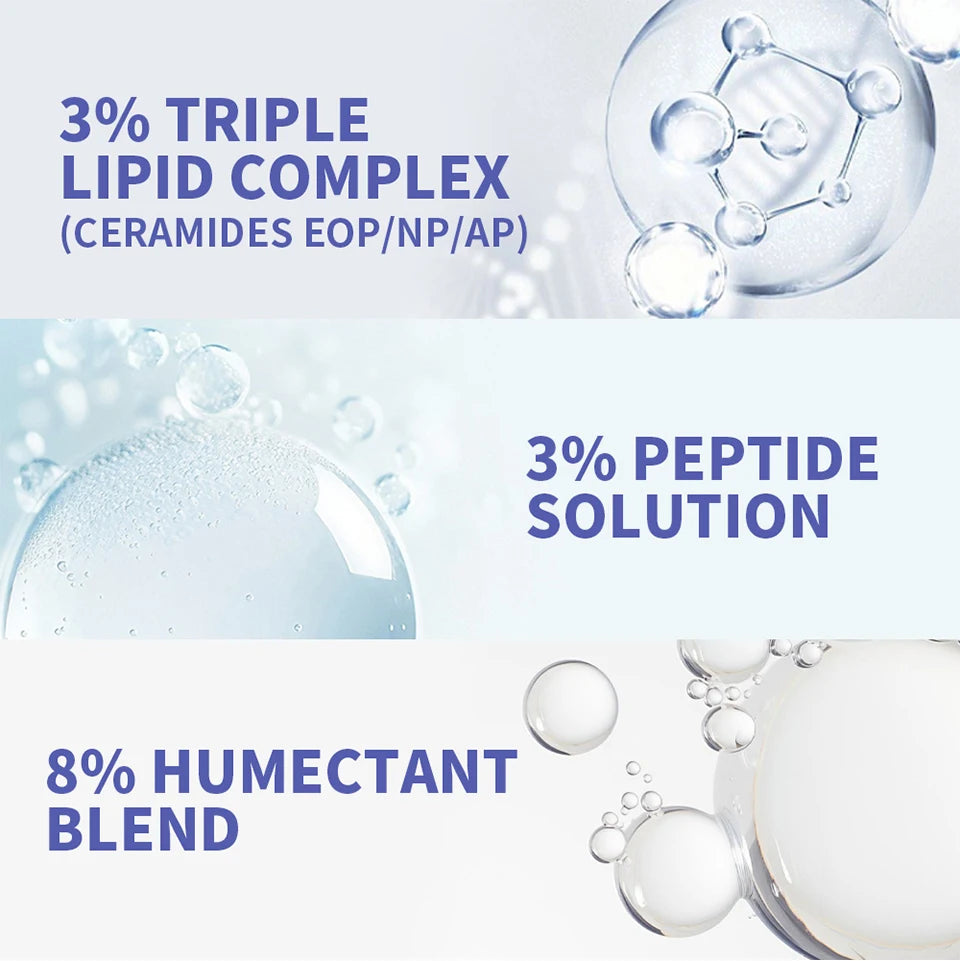 Dry Skin Facial Care Triple Lipid Peptide Cream Deep Hydration Moisturizer