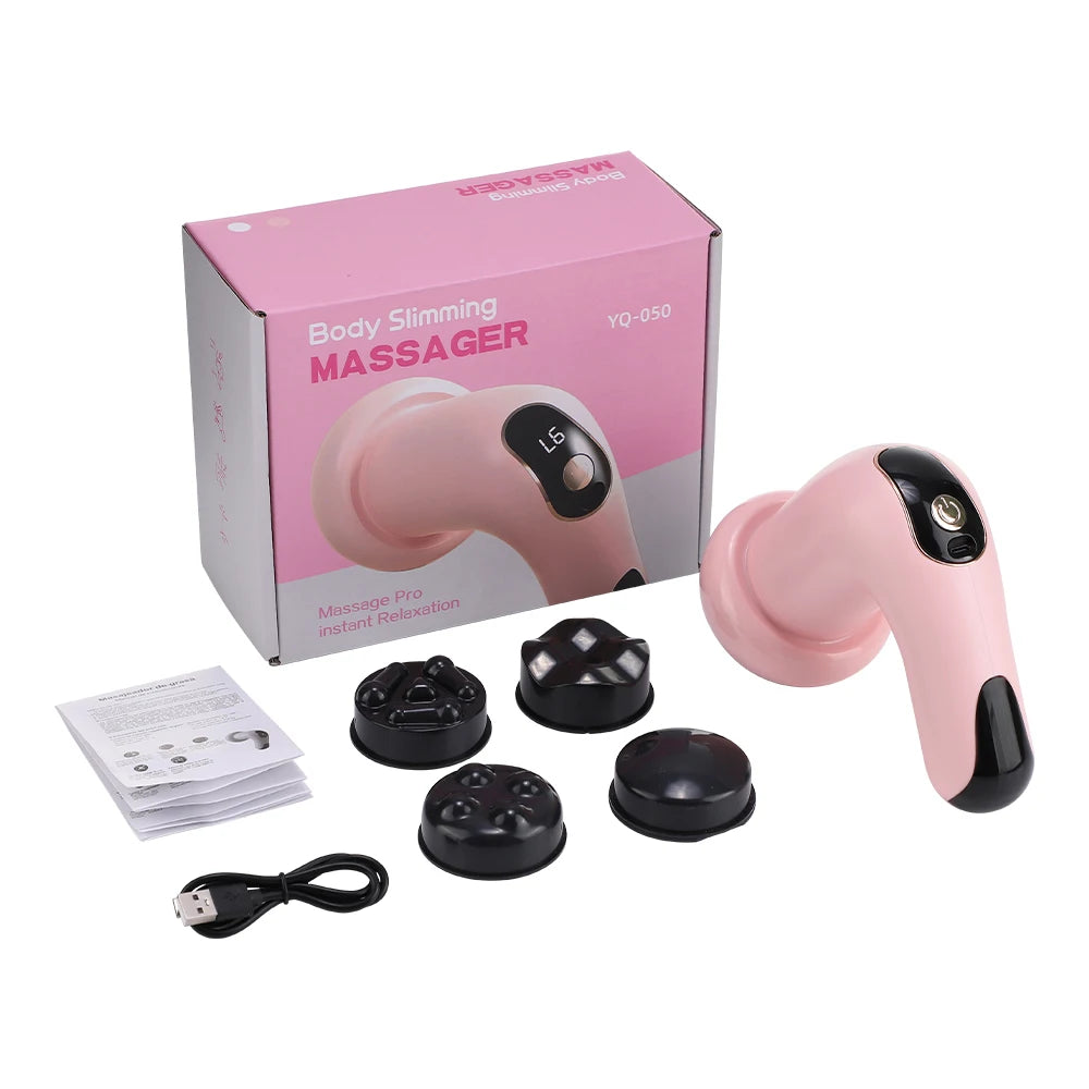 Home Relaxation Body Massager Stick with Versatile Interchangeable Heads