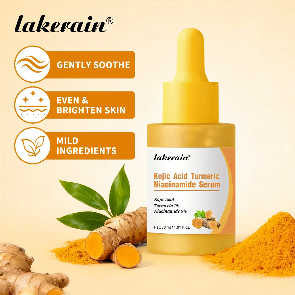 Face Skin Kojic Acid Turmeric Serum for Brightening and Hydration - 3