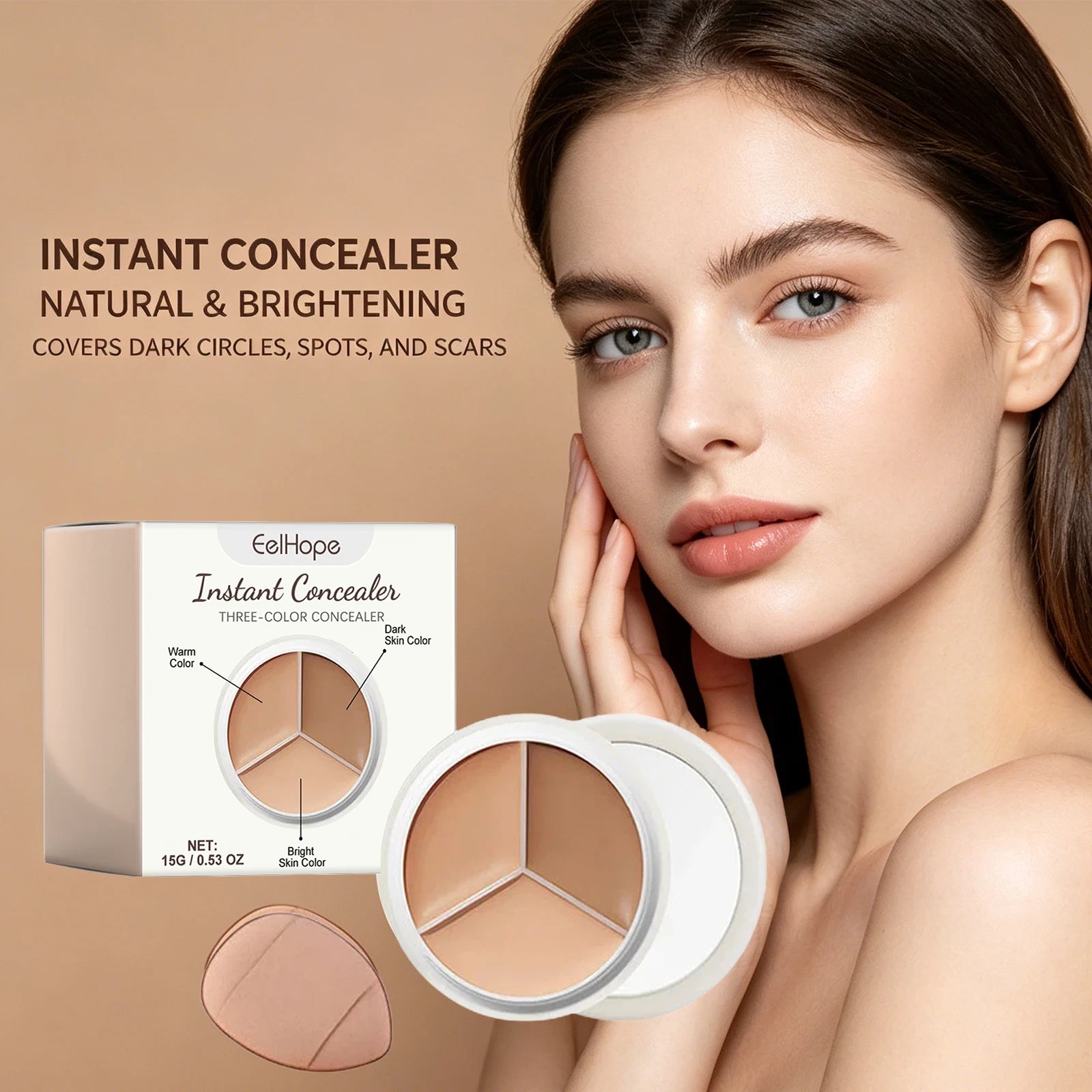 Daily Makeup Face Cream Concealer Palette for Flawless Coverage - 5