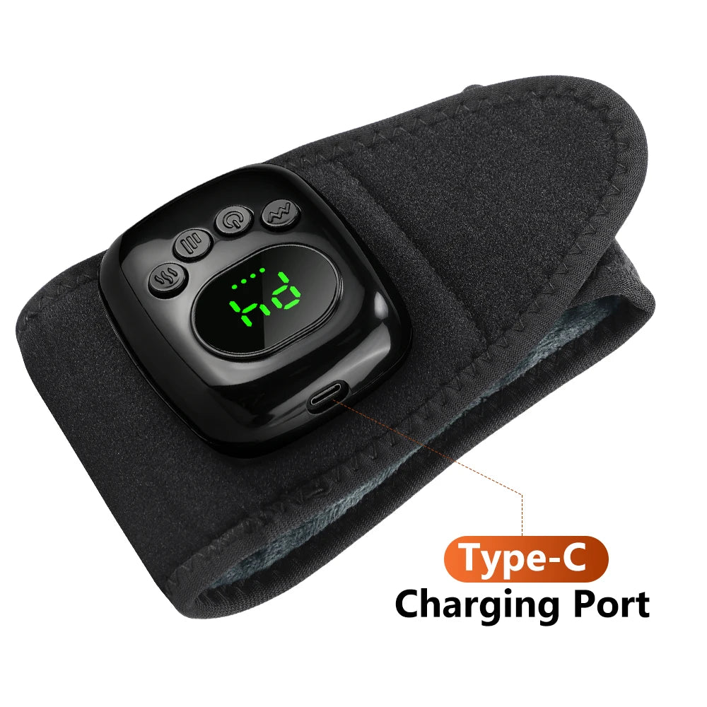 At home Cordless Wrist Massager with heat therapy and air compression