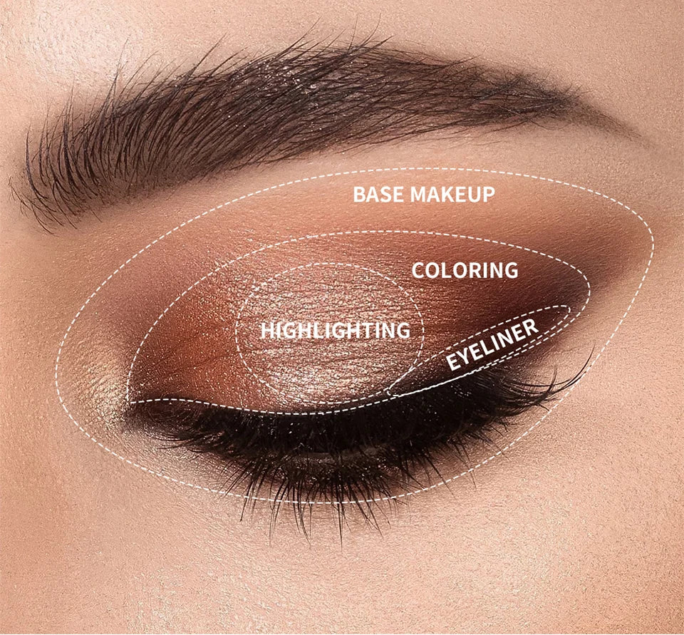 Daily Makeup Eyeshadow Palette with Long Lasting Coordinated Shades - 11