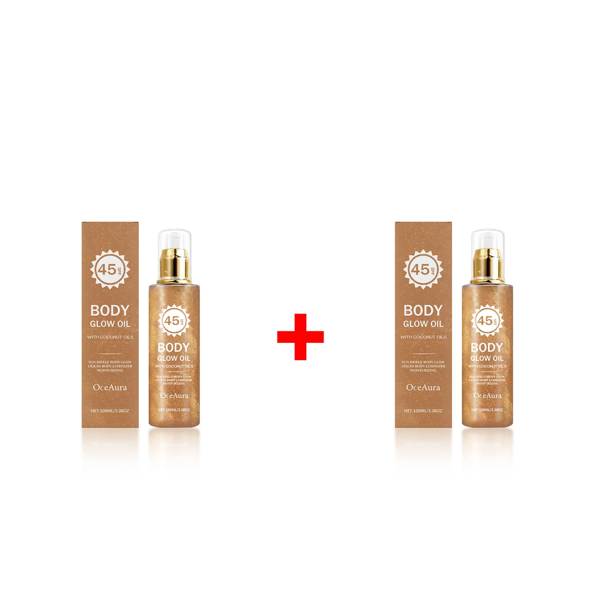 Beach days glowing body oil with SPF 45 coconut protection