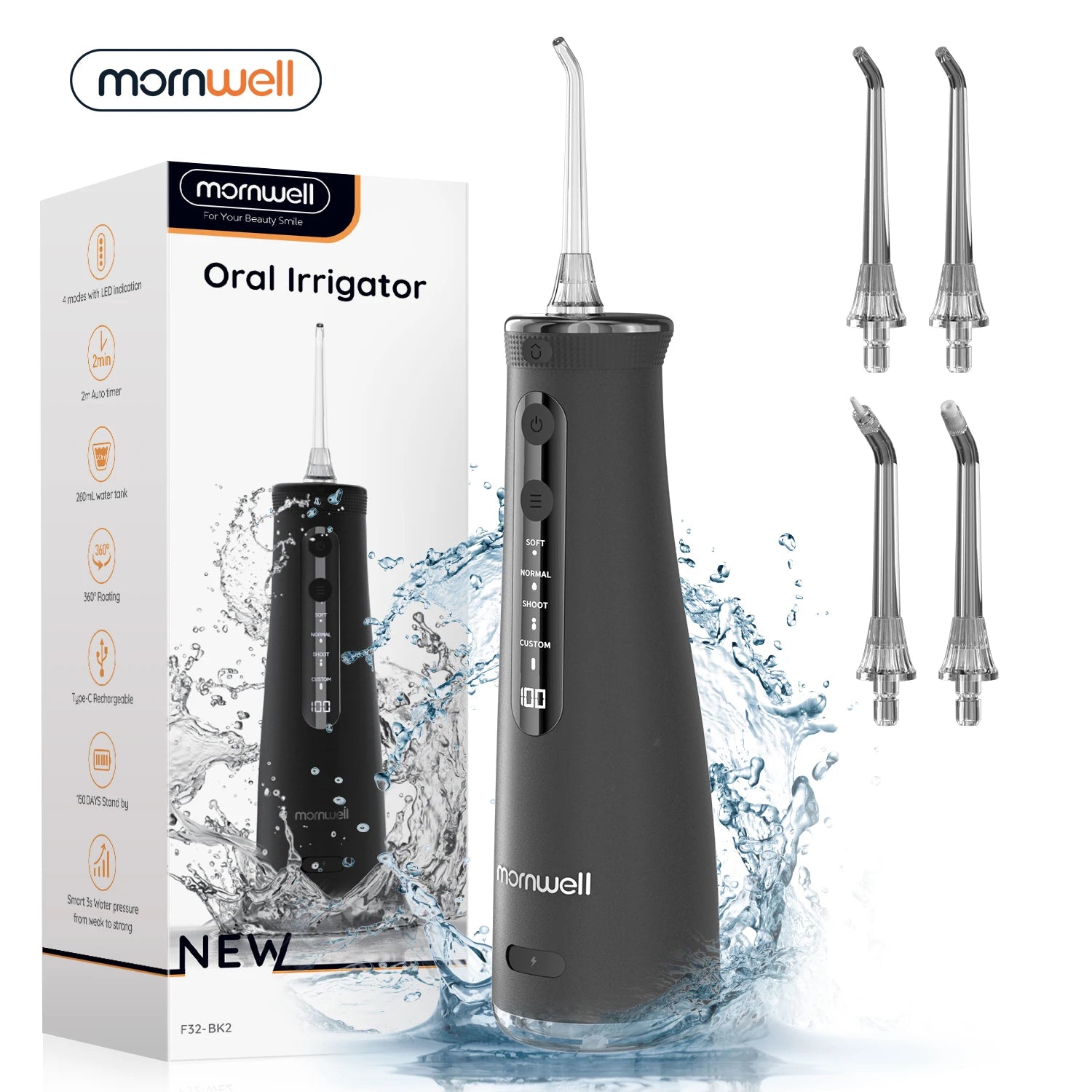 Home Teeth Whitening Oral Water Flosser for Deep Cleaning and Gum Care - 1