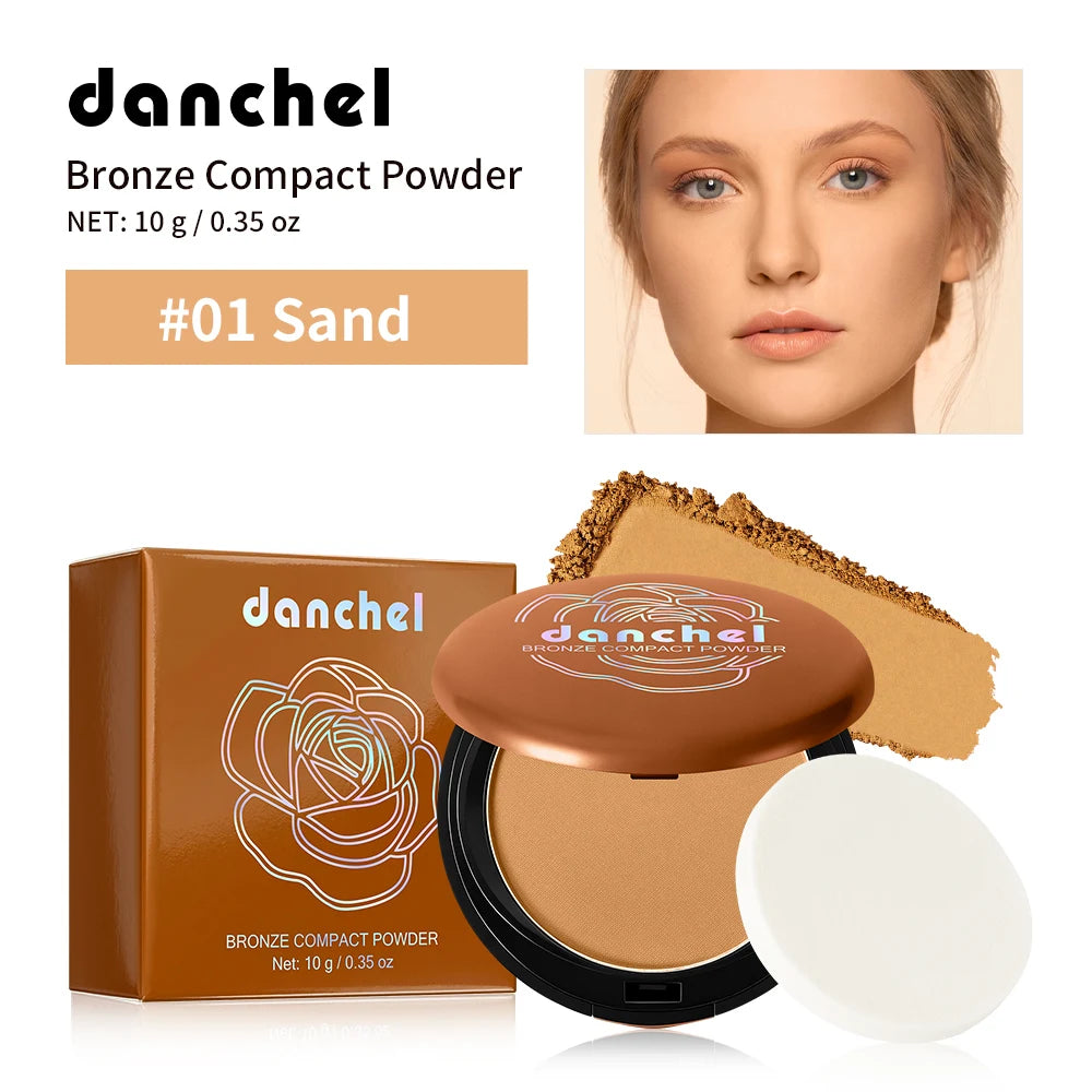Daily Makeup Bronze Compact Powder for Flawless Matte Finish Coverage - 22