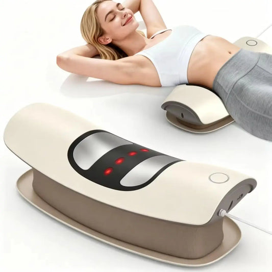 Home relaxation lumbar traction device for soothing back muscle relief