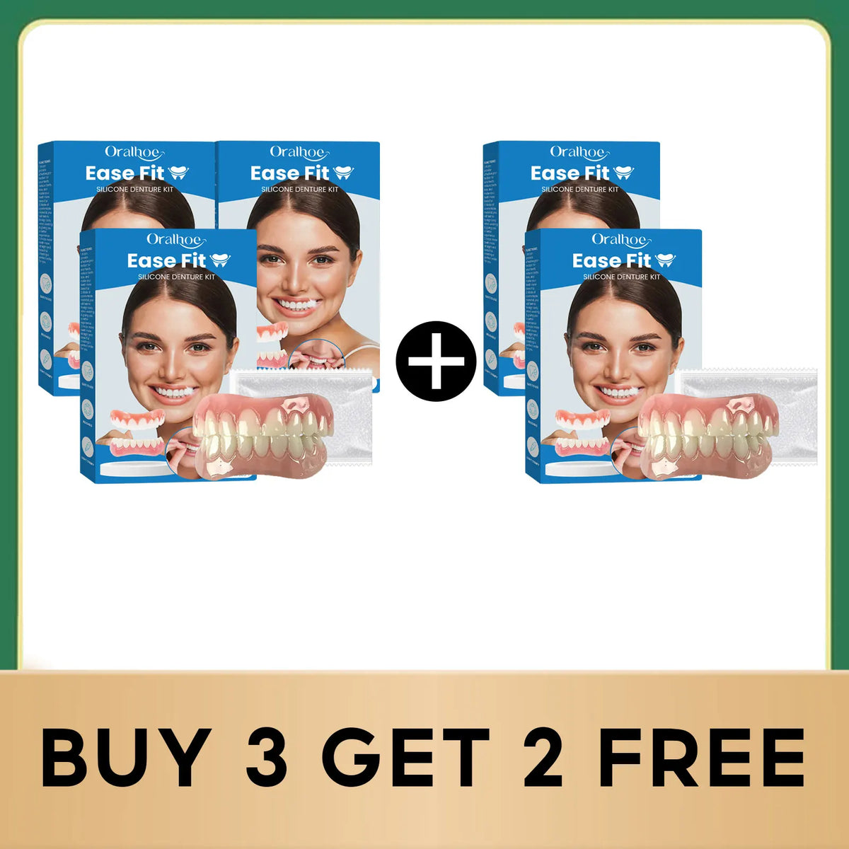 Missing Teeth Silicone Denture Set for Natural Smile and Easy Chewing