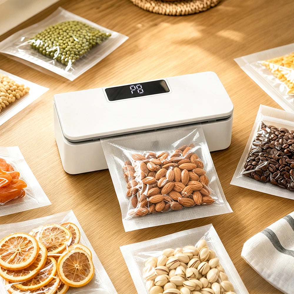 Kitchen Snack Sealer Portable Food Sealer with Cutter and Heat Levels - 1