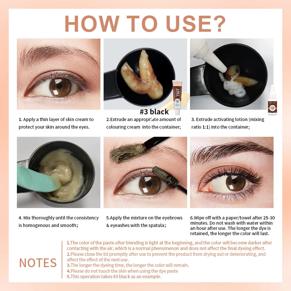 Daily Makeup Eyelash And Brow Tint Kit For Natural Bushy Look - 6