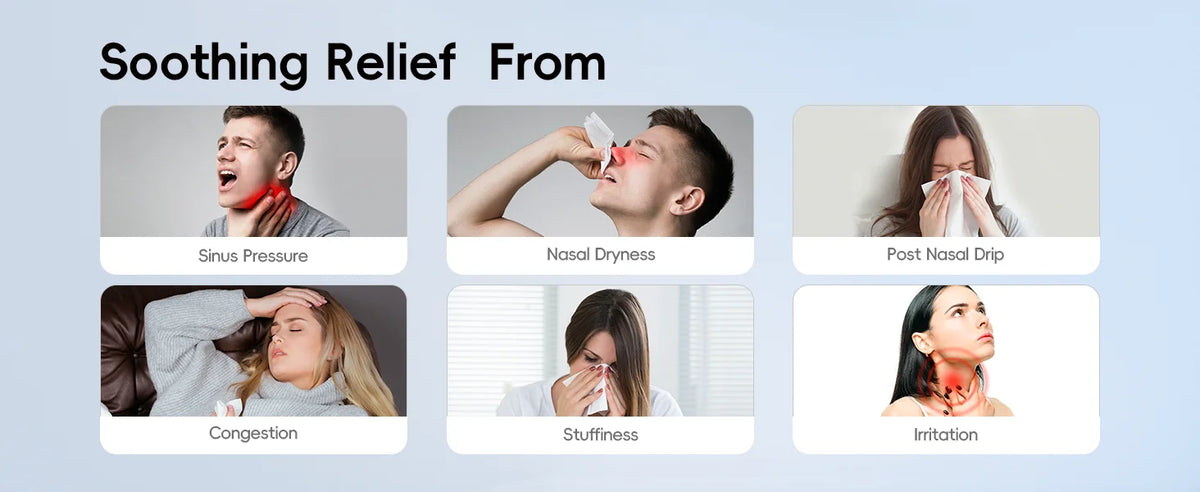 Home and Travel Water and Nasal Irrigator Combo with Head Massager