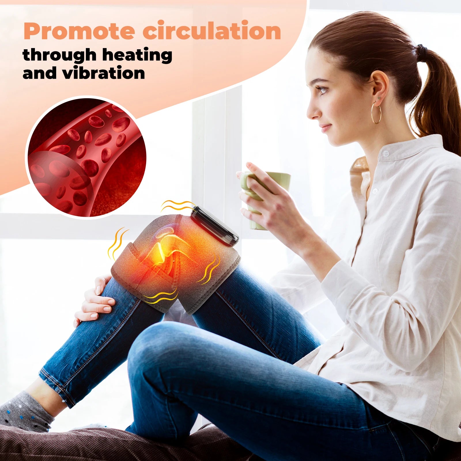 Winter Sports Heated Knee Massager Cordless Heating Pad - 4