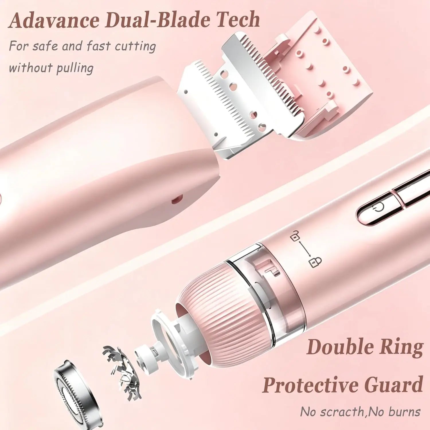 Bathroom Shaving Bikini Trimmer for Women Painless Hair Remover Razor - 4