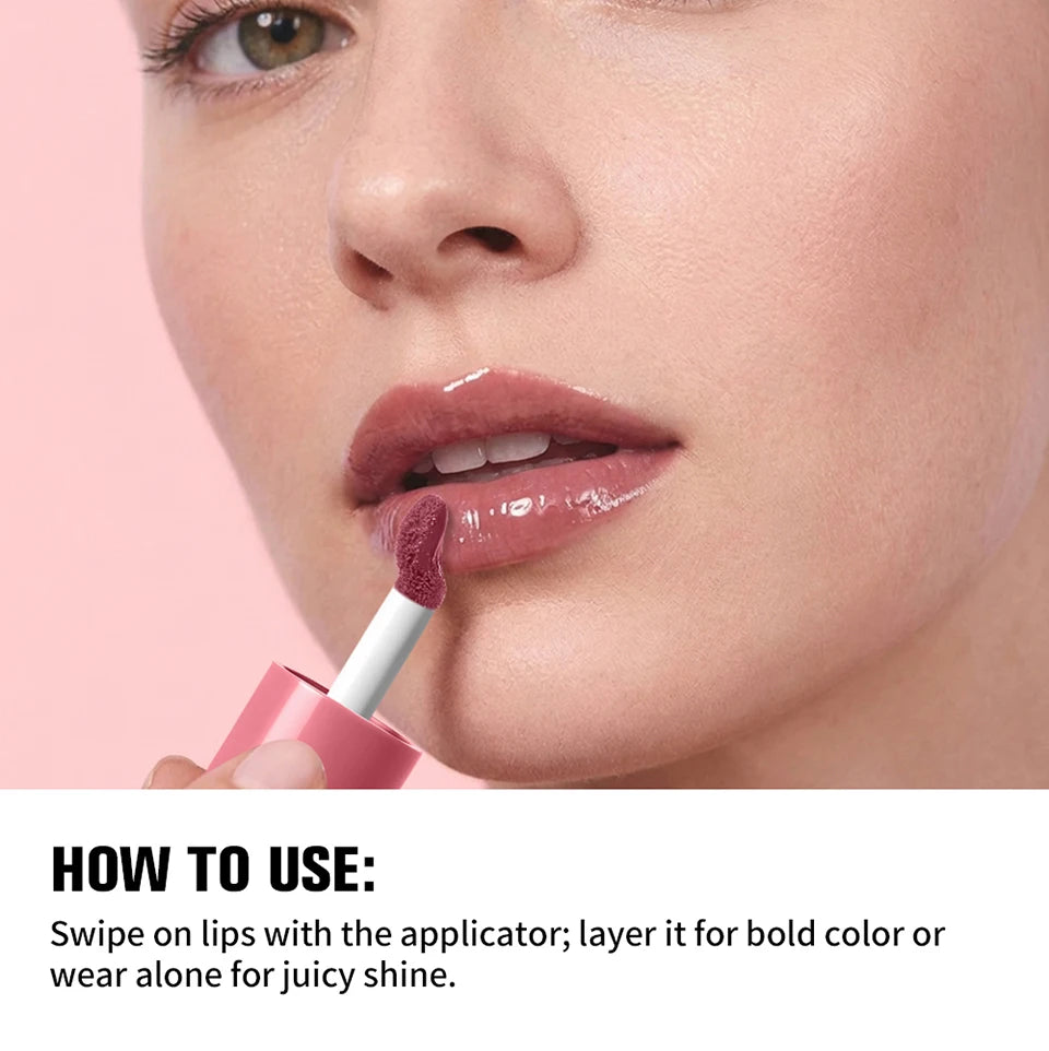 Daily Makeup Juicy Pop Pod Lip Tint Gloss with High Shine Finish - 13