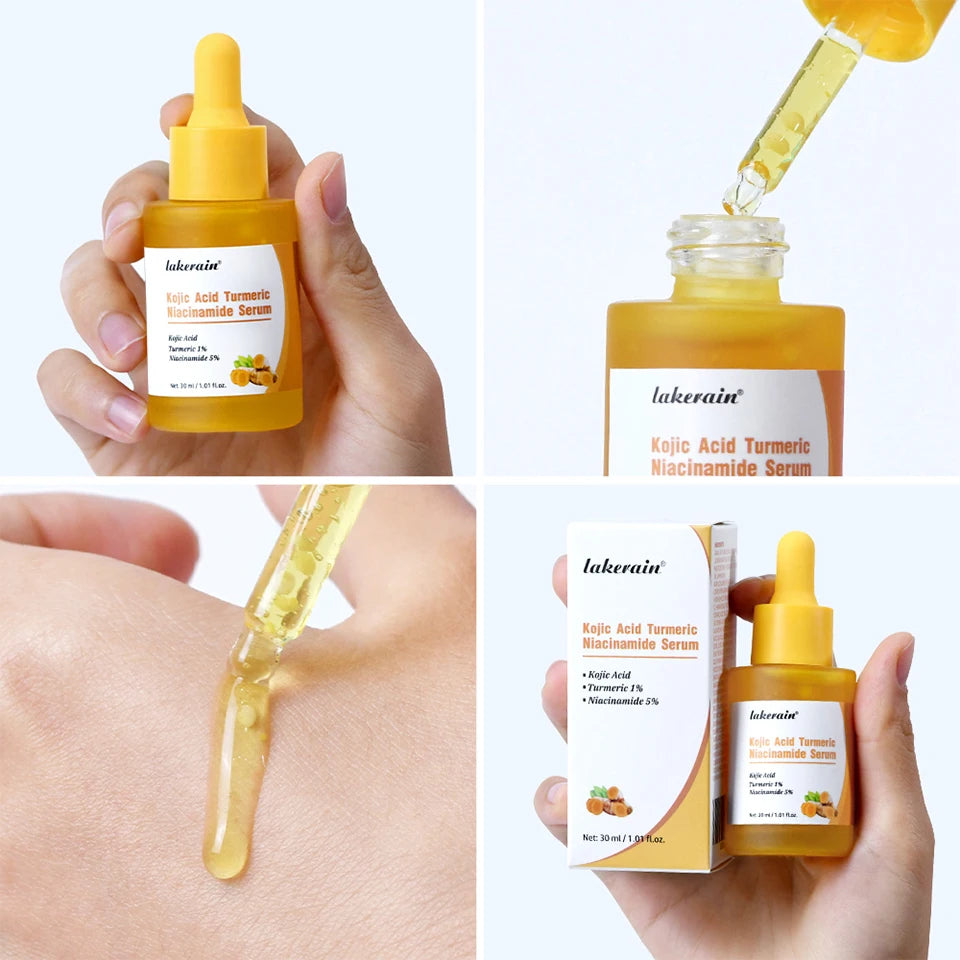 Face Skin Kojic Acid Turmeric Serum for Brightening and Hydration