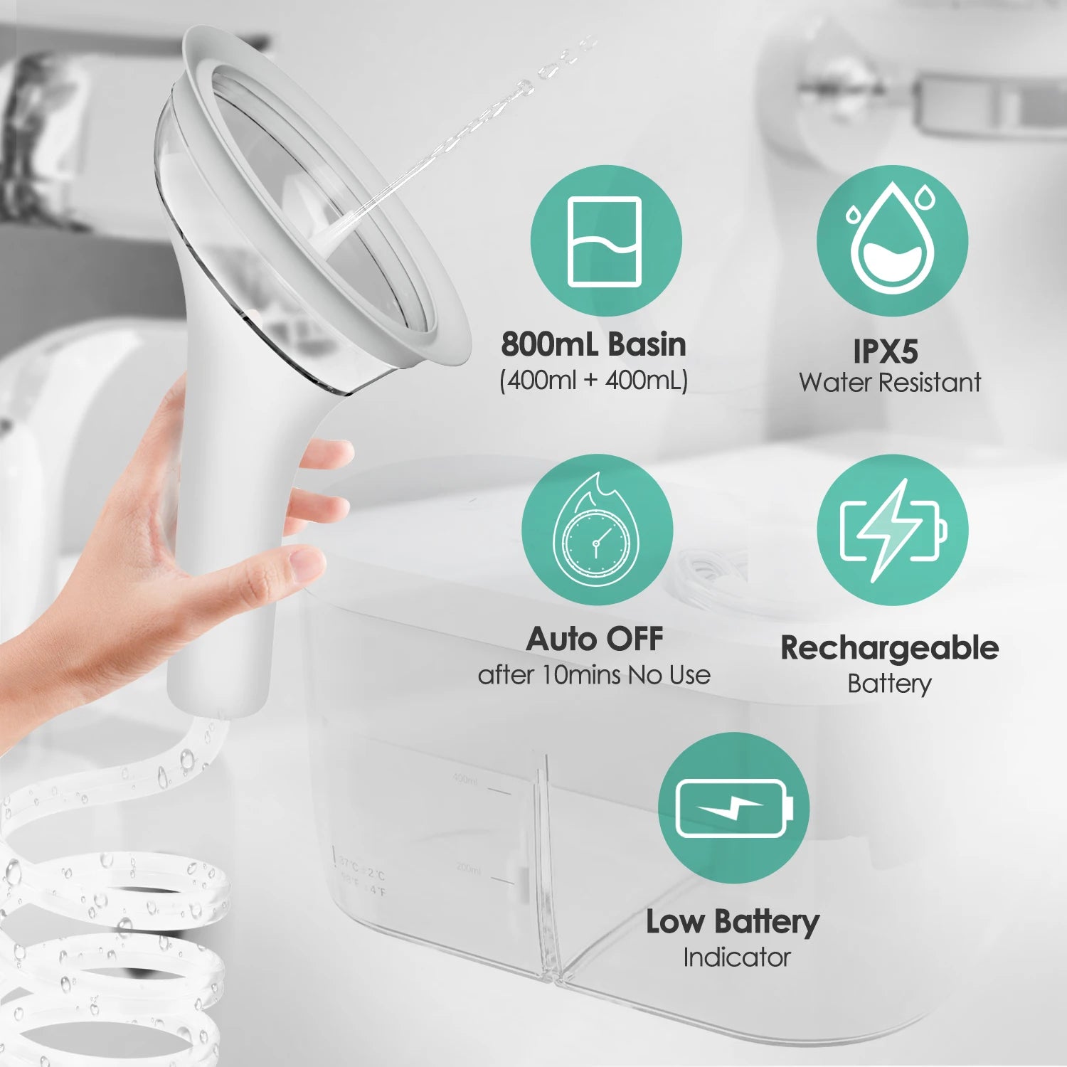 Home Electric Ear Wax Cleaner and Washer Kit for Soft Daily Care - 11
