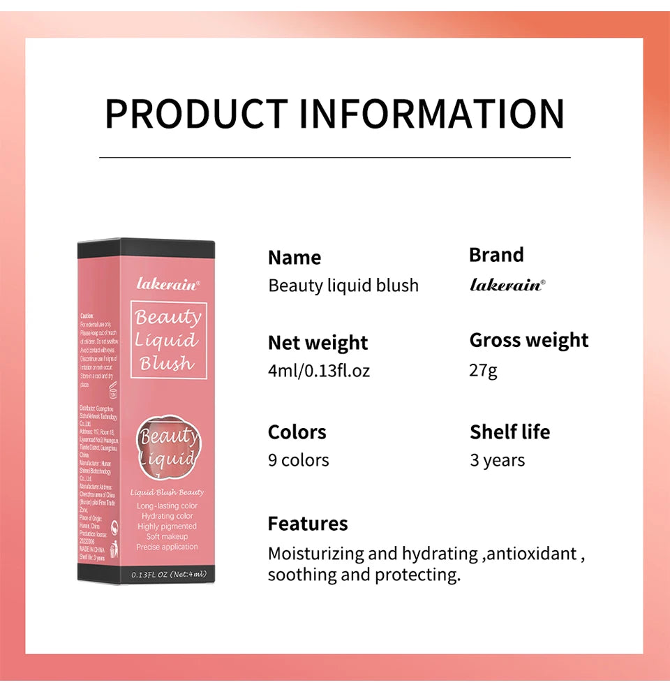 Daily Makeup Beauty Liquid Blush for a Natural Flawless Finish - 17