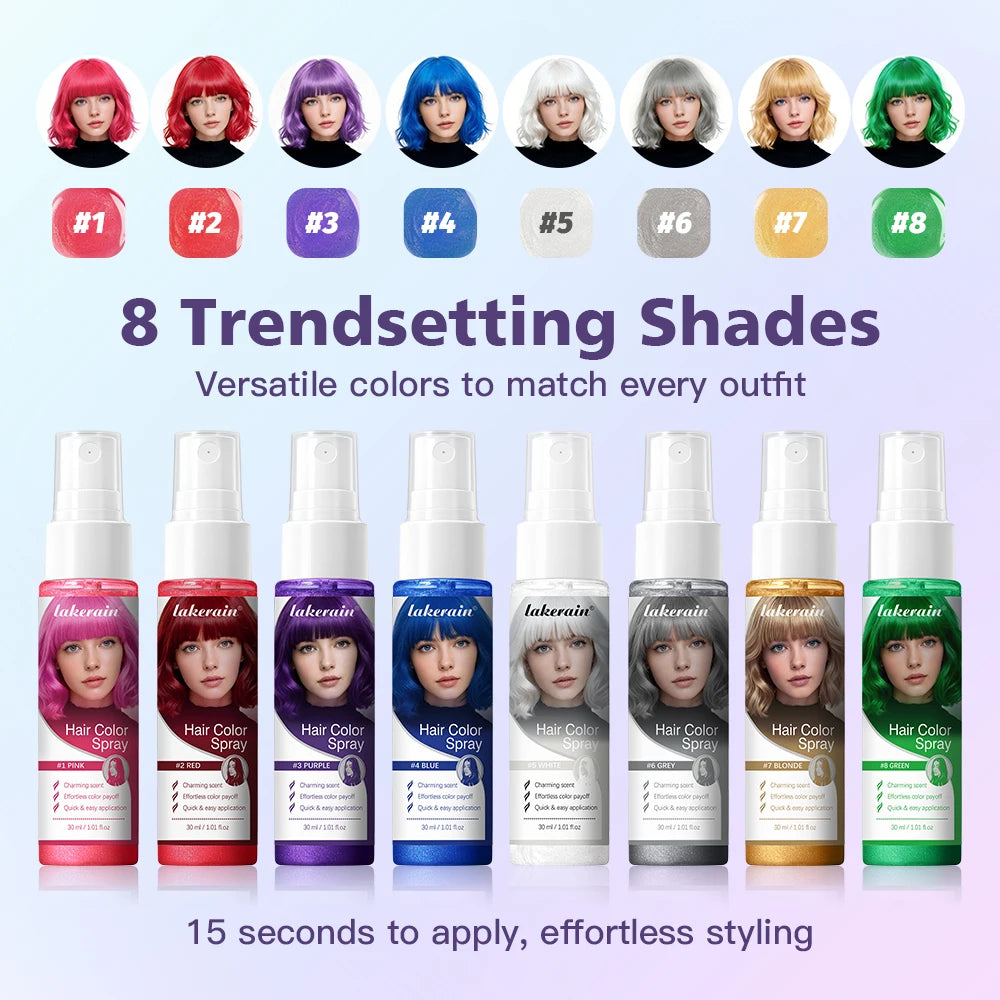 Party hair color spray for temporary vibrant styling and fun looks