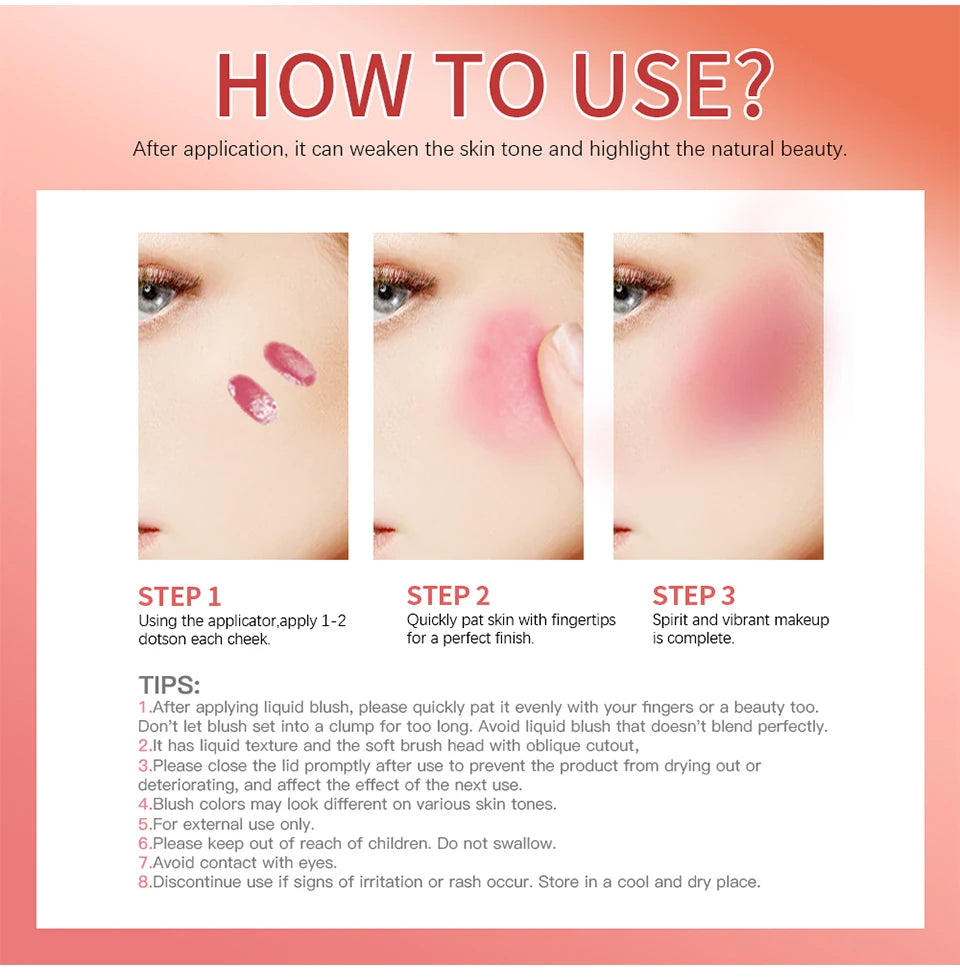 Daily Makeup Beauty Liquid Blush for a Natural Flawless Finish