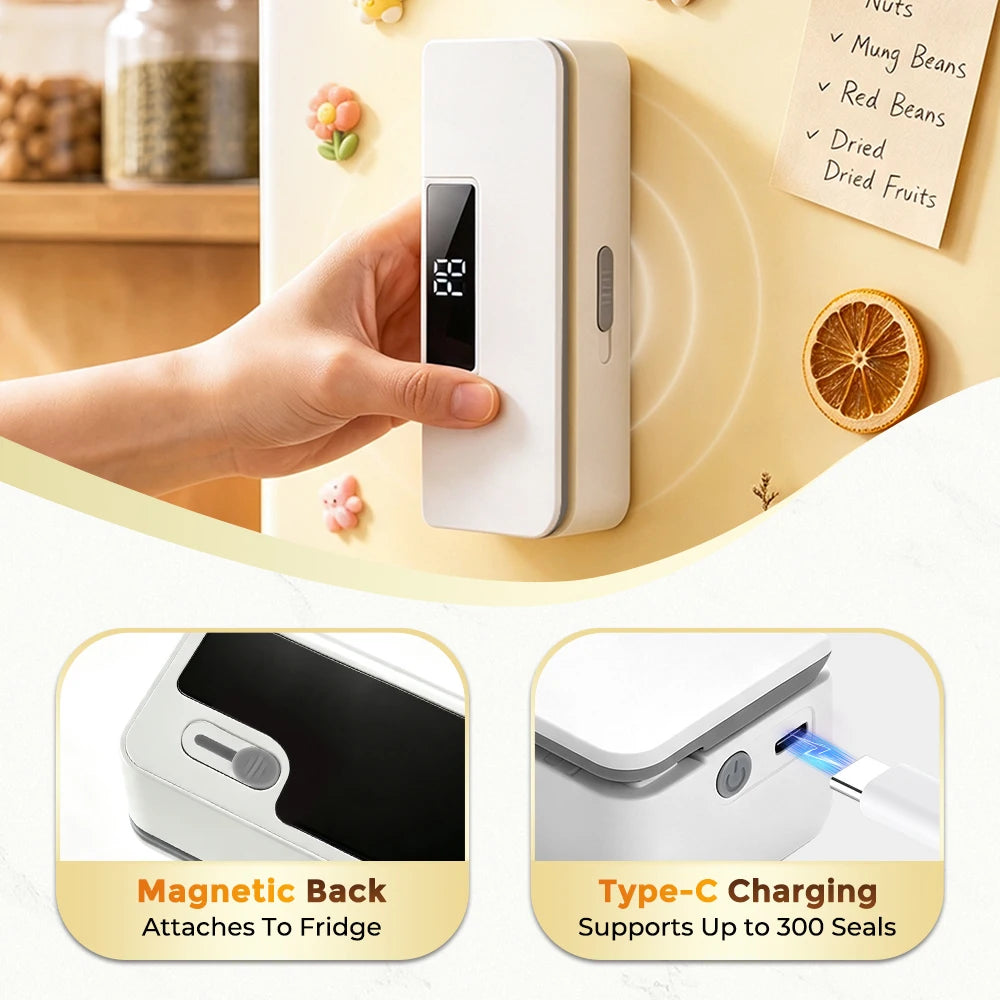 Kitchen Snack Sealer Portable Food Sealer with Cutter and Heat Levels - 13