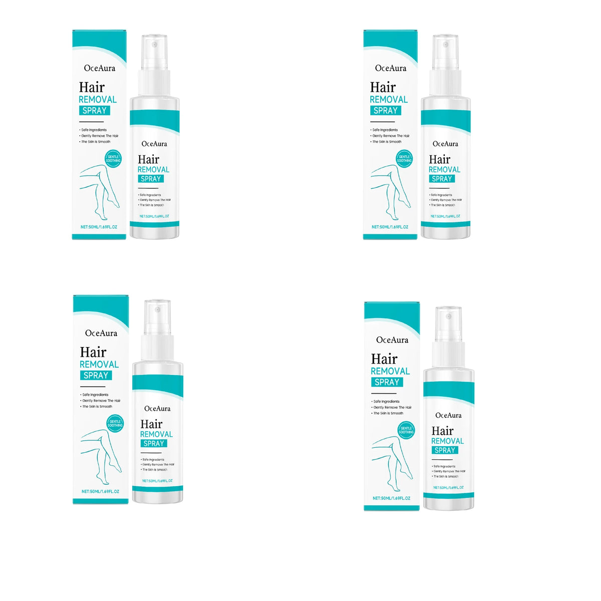 Smooth skin body hair removal spray for arms and legs