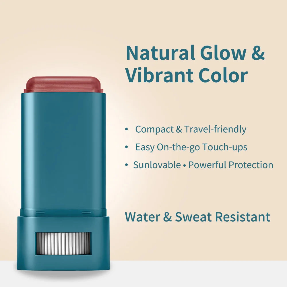 Outdoor Makeup SPF 50 Blush Balm Stick for Sun Protection and Color - 3