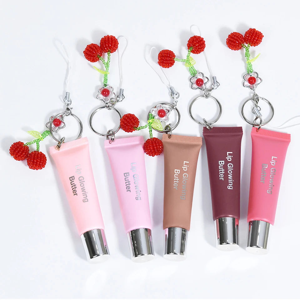 Daily Makeup Lip Gloss With Keychain For Long Lasting Hydrating Care