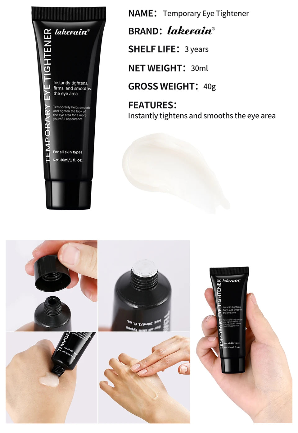 Daily eye care Temporary Eye Tightener for smooth skin