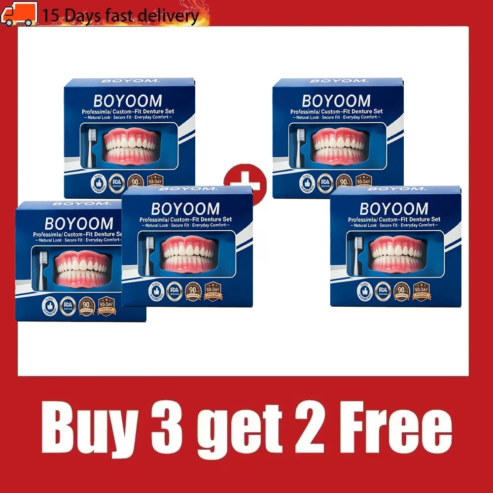 Daily Meals Silicone Simulation Teeth Upper And Lower Set For Smile