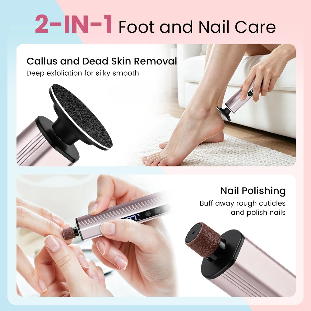 At Home Heel Care Electric Foot File Callus Remover for Smooth Feet - 9