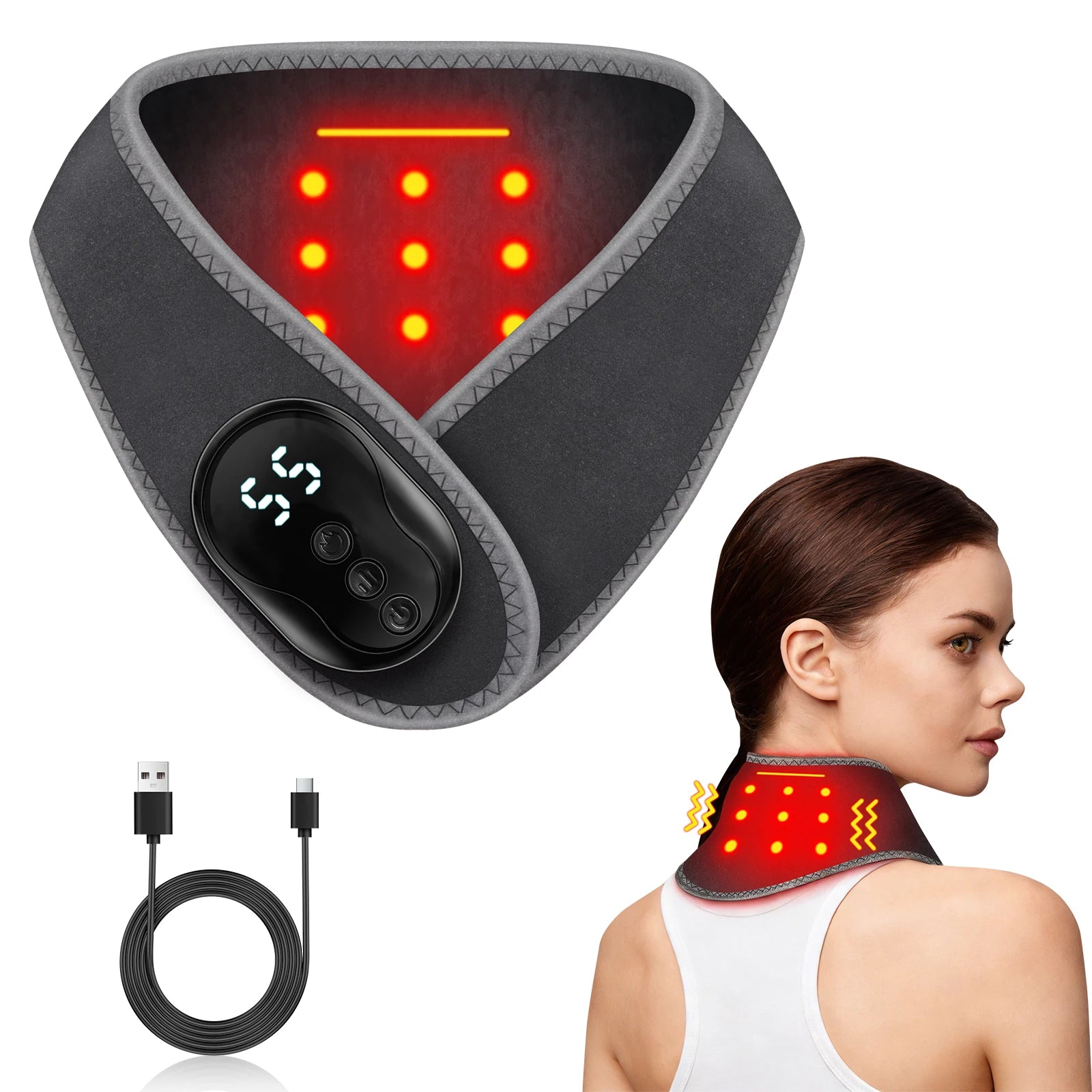 At Home Portable Neck Massager Wrap for Daily Relaxation and Comfort - 7