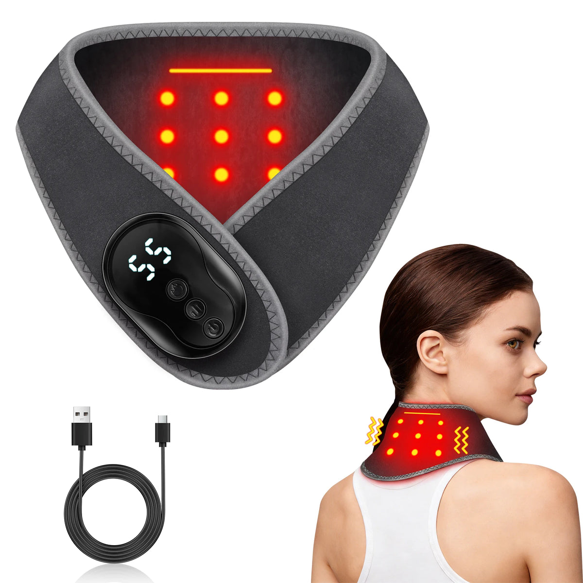 At Home Portable Neck Massager Wrap for Daily Relaxation and Comfort