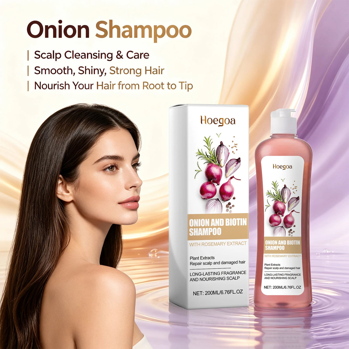 Scalp Care Onion and Biotin Shampoo for Damaged Hair Repair