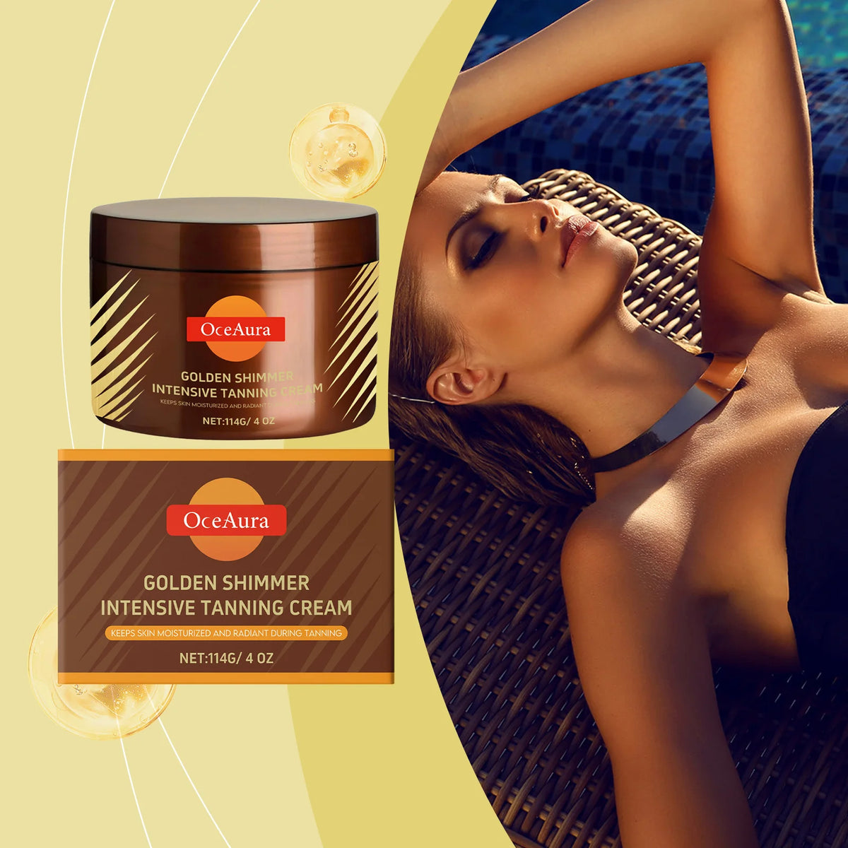 Beach Tan Shine Brown Tanning Accelerator Cream for Natural Glow