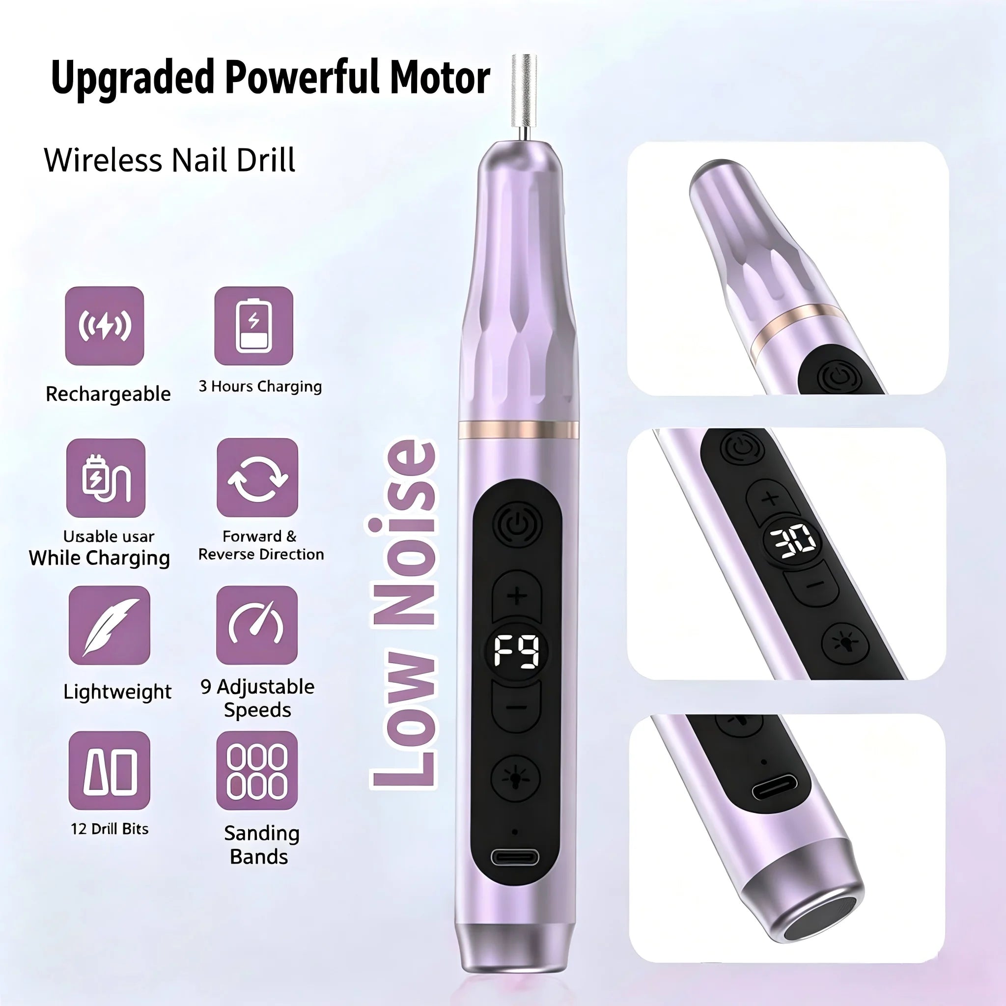 Home Manicure Electric Nail File for Easy Shaping and Polishing - 5