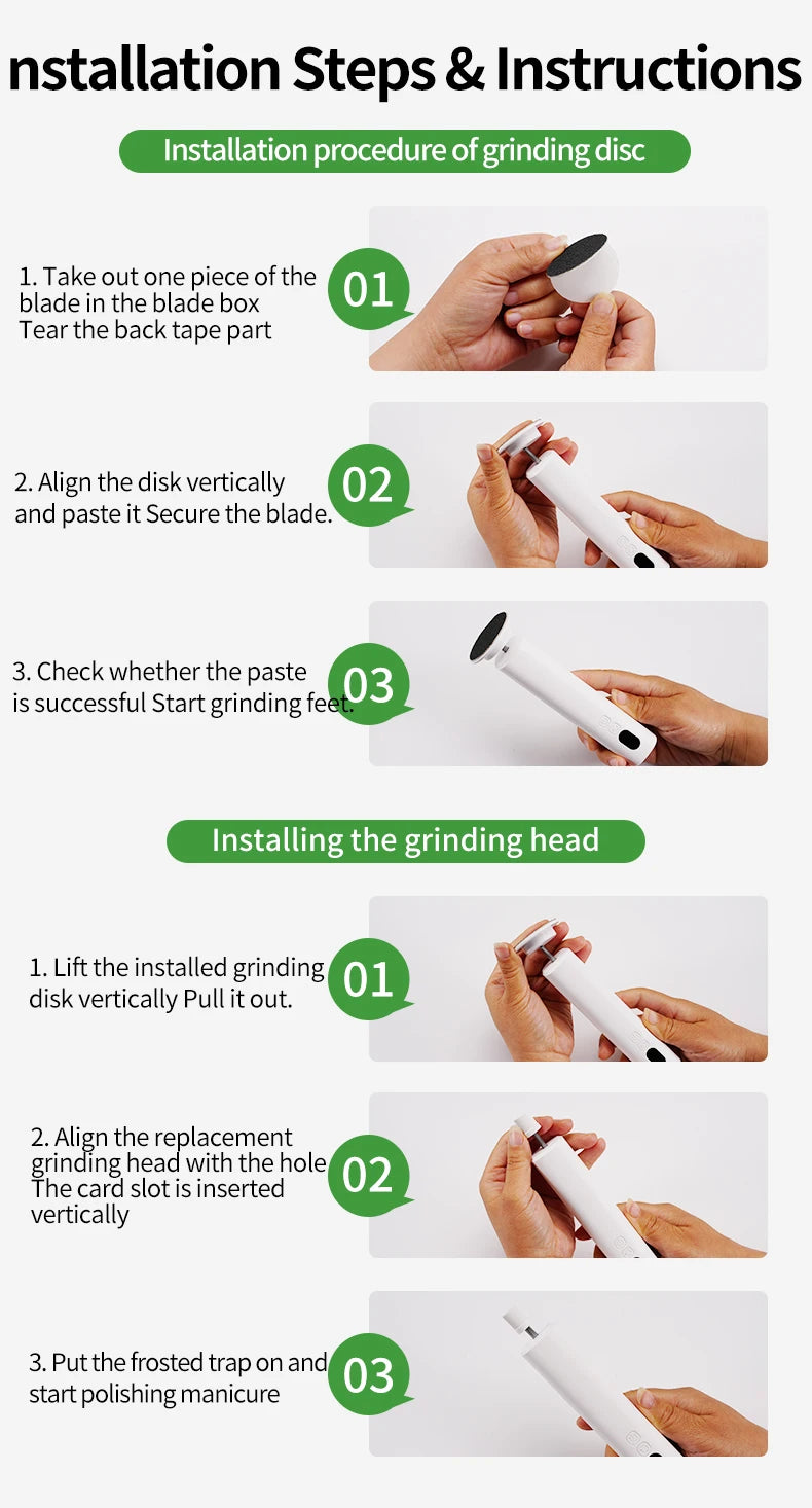 At Home Foot Care Cordless Electric Foot Callus Remover for Soft Heels - 18