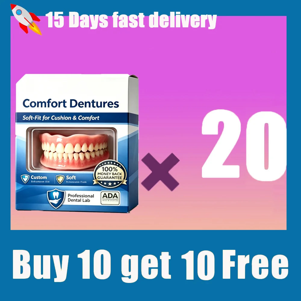 Daily Smile Full Set Flexible Silicone Dentures for Comfort Fit - 9