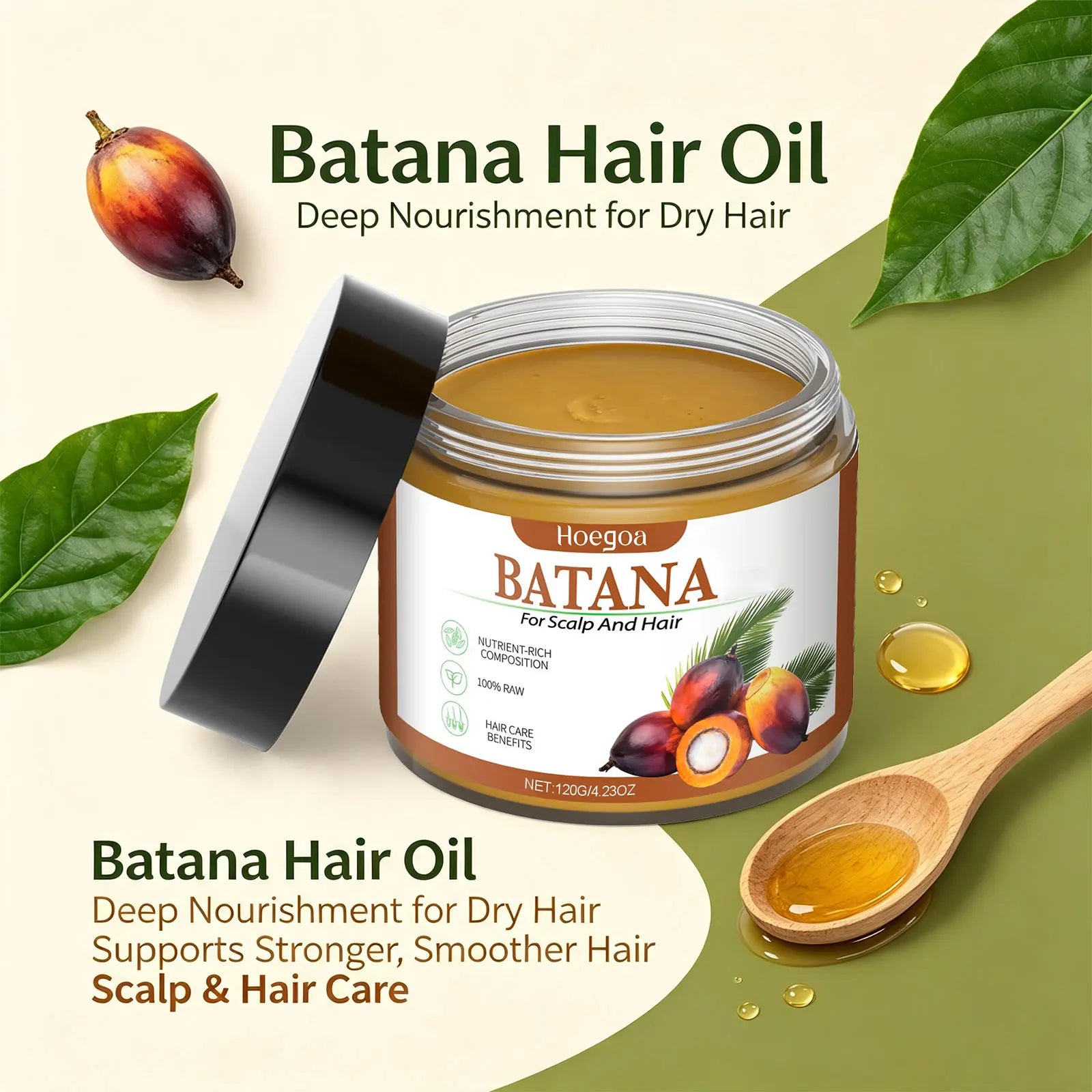 Bathroom Hair Care Batana Hair Mask Repair Split Ends And Dry Hair Roots - 1