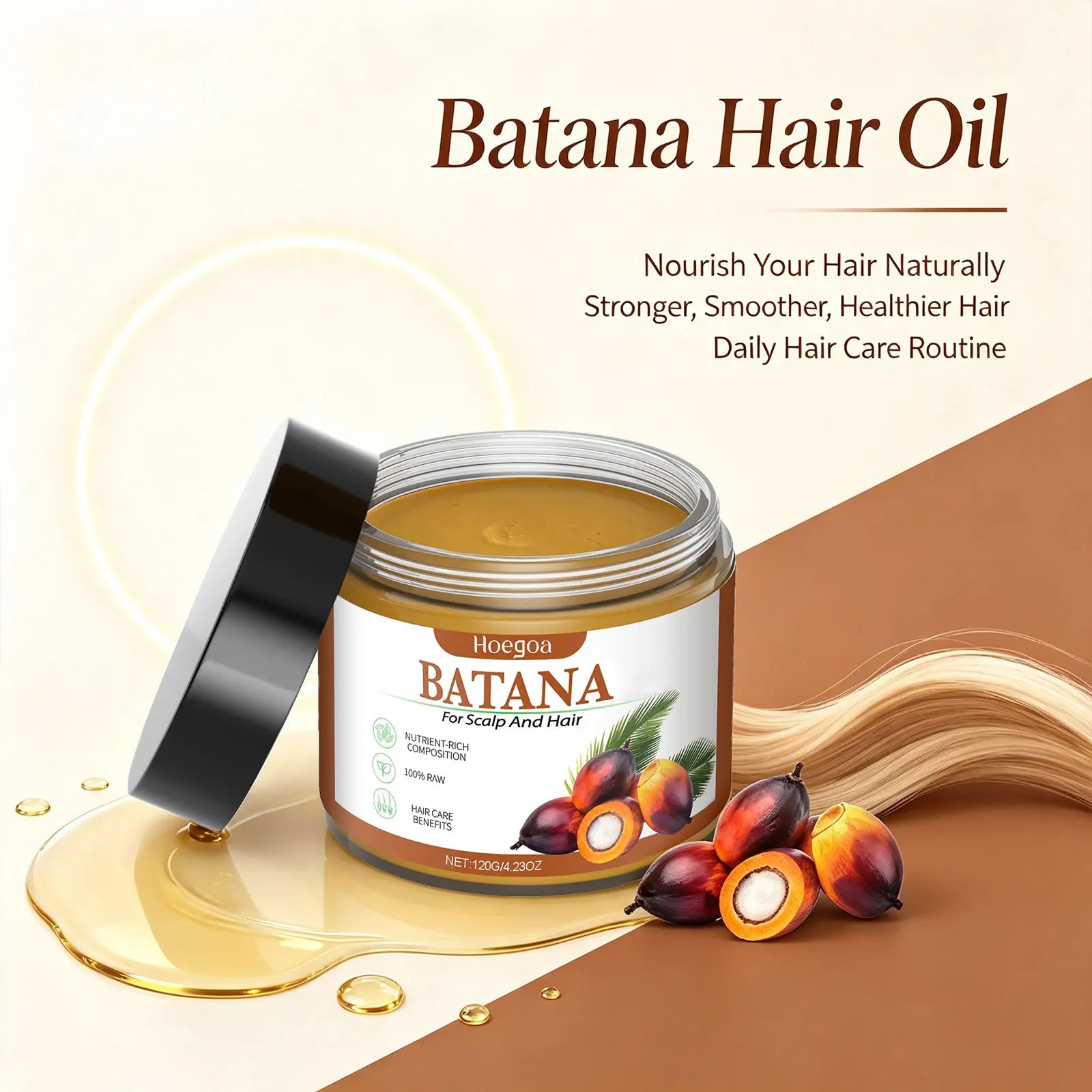 Bathroom Hair Care Batana Hair Mask Repair Split Ends And Dry Hair Roots - 2