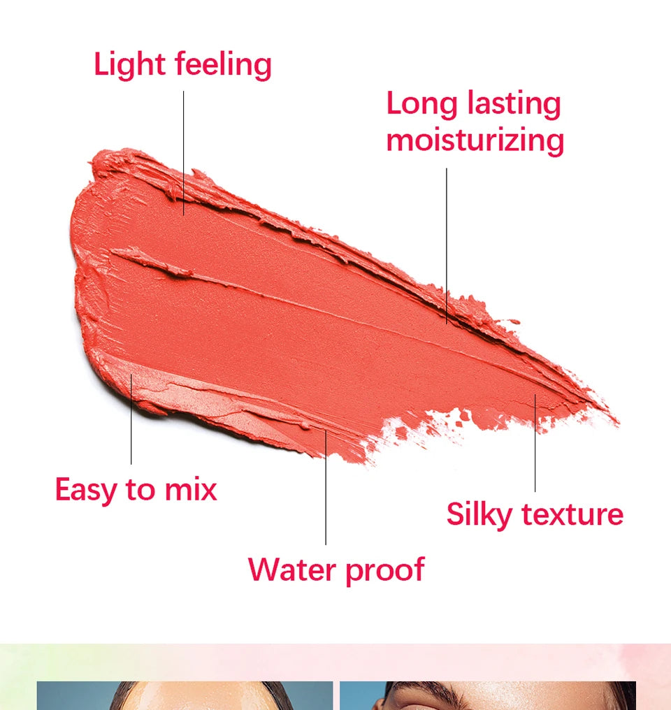 Daily Makeup Routine Cream Blusher Stick for Cheeks and Lips Natural Finish - 21