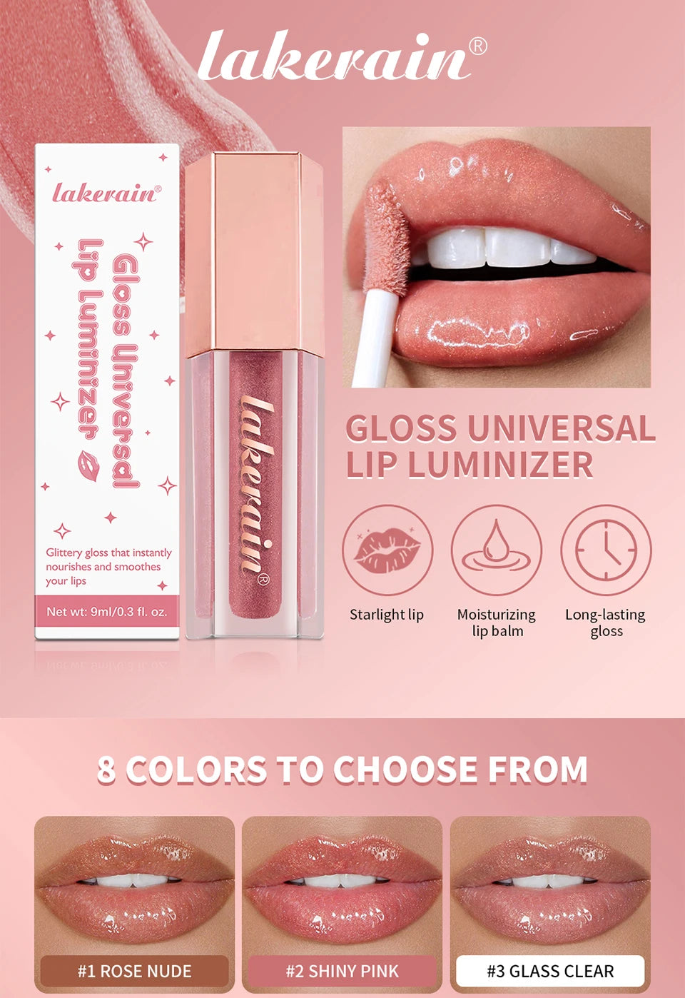 Daily Makeup Routine Lip Luminizer Gloss for Long Lasting Hydration - 7
