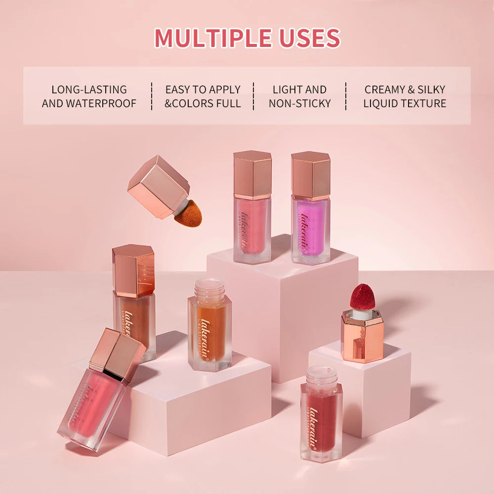 Daily Makeup Liquid Blush Long Lasting Waterproof Matte Velvet Formula
