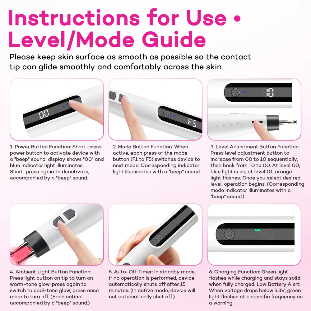 At Home Electric Double Head Massage Pen for Neck Back Relaxation - 15