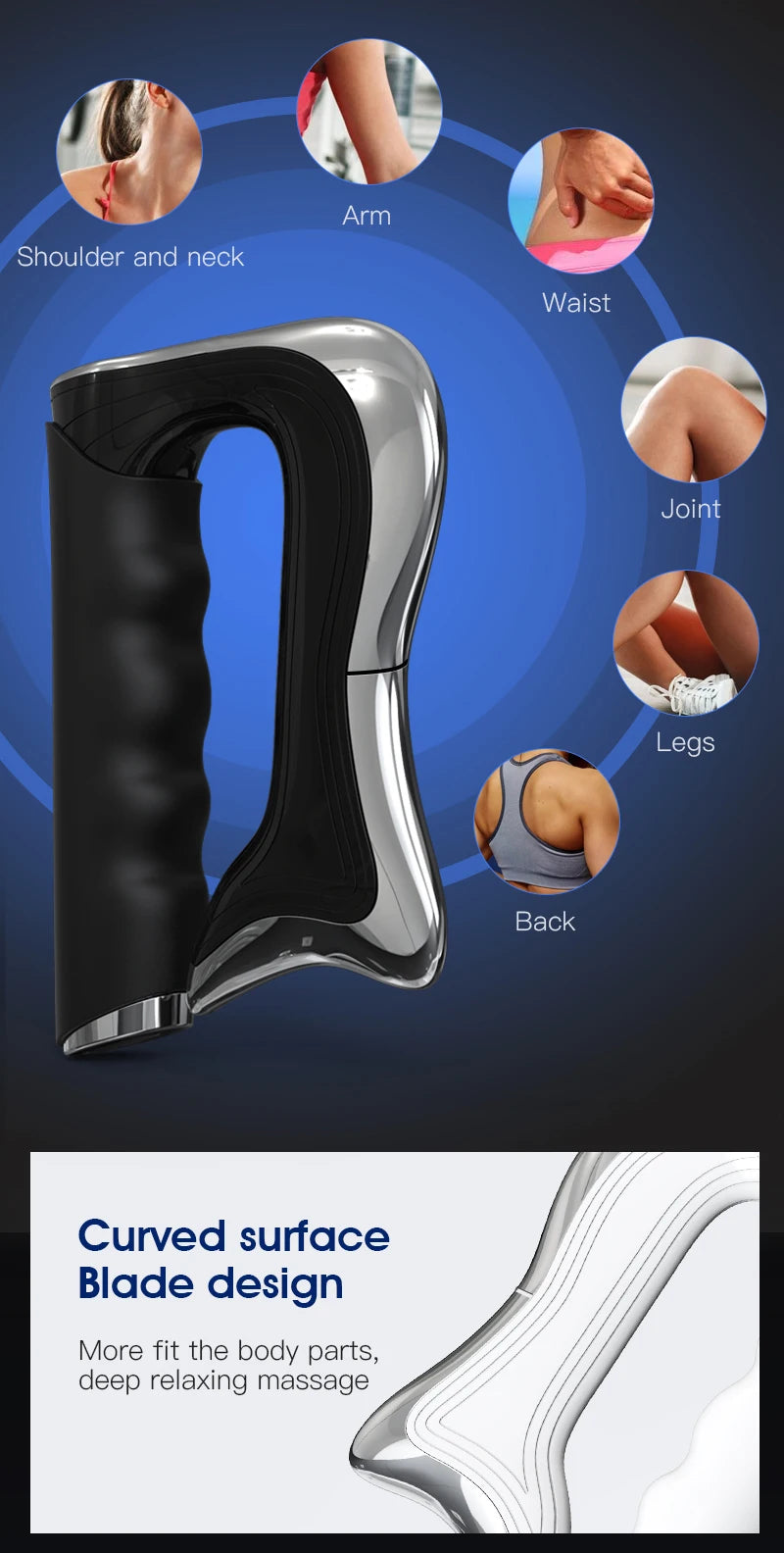 At home body recovery electric fascia massager for deep muscle relaxation