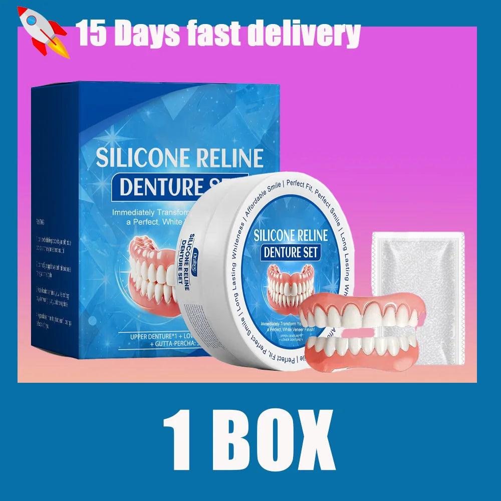 Daily Smile Silicone Dentures for Missing Teeth Full Set - 7