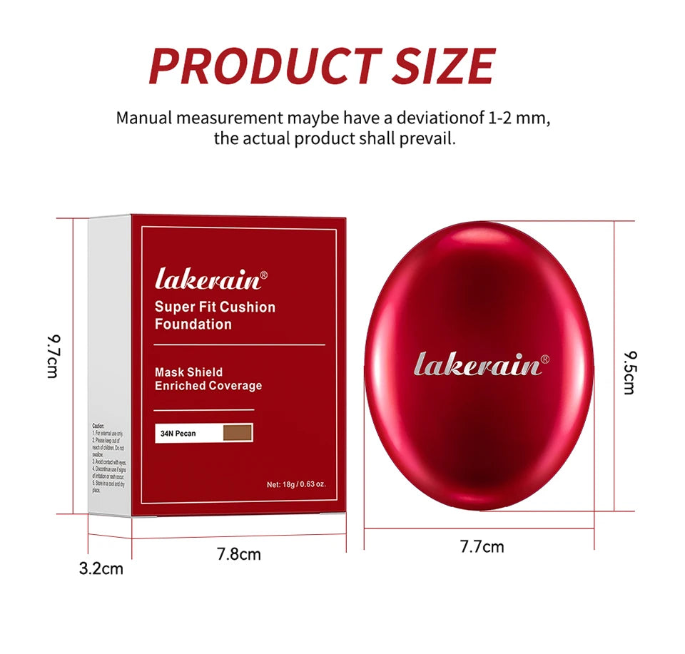 Korean makeup Super Fit Cushion Foundation with waterproof cover. - 16
