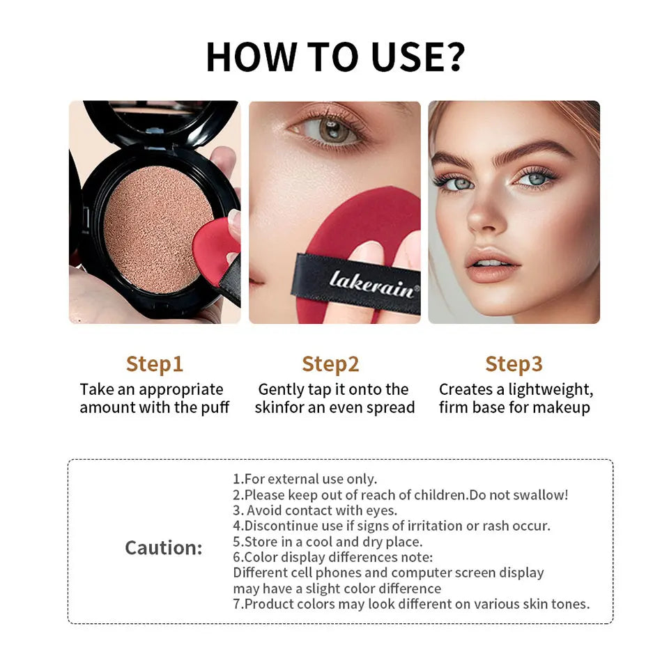 Daily Makeup Semi-matte CC Cream Cushion for Flawless All-Day Coverage
