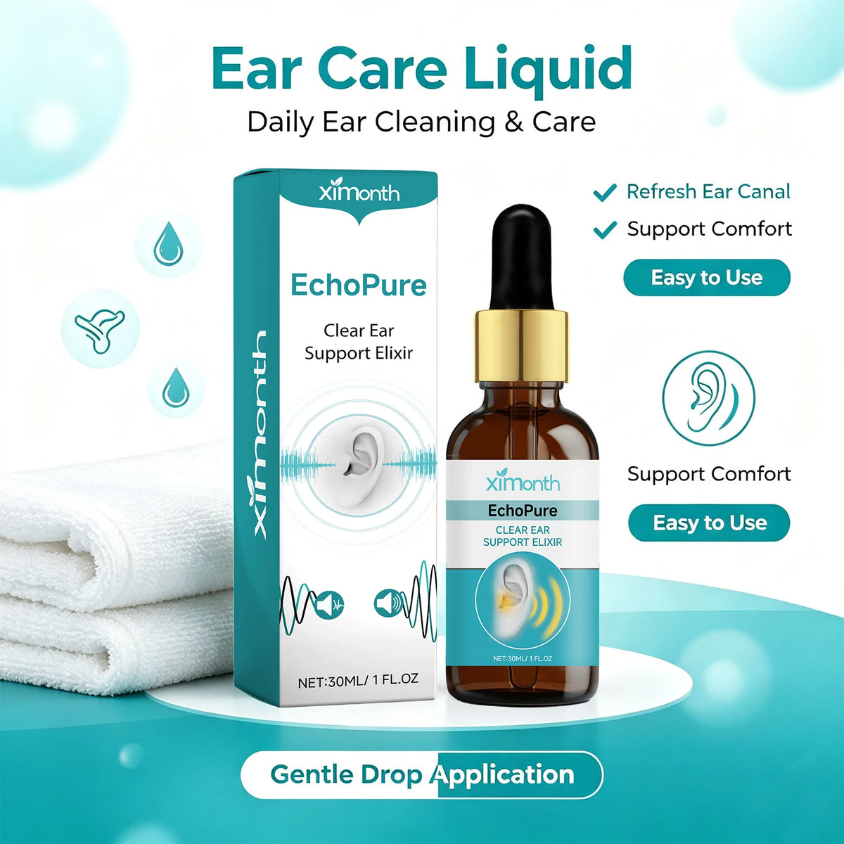 For Tinnitus Relief Ear Care Liquid To Dissolve Hard Impacted Ear Wax