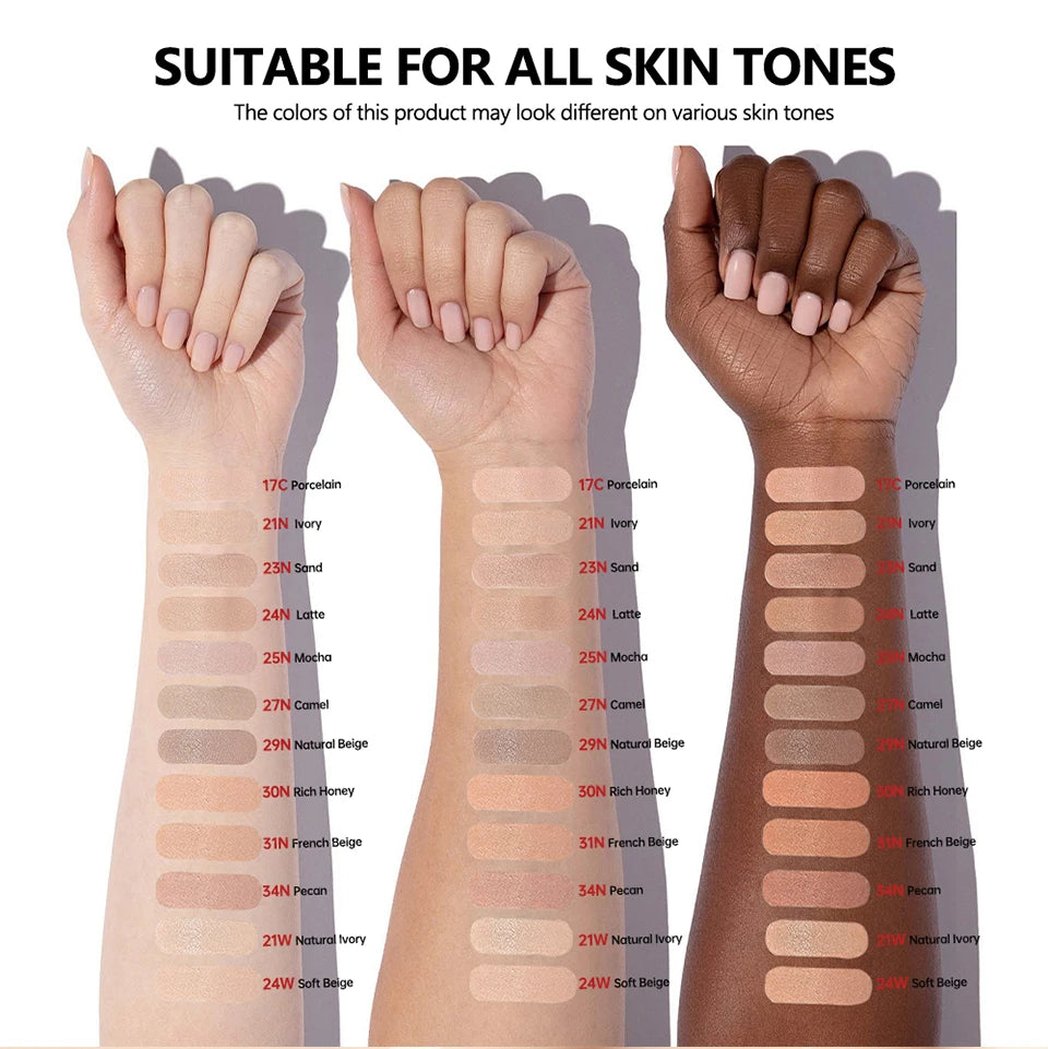 Korean makeup Super Fit Cushion Foundation with waterproof cover.