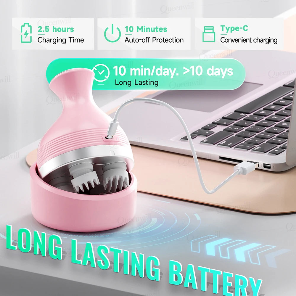 Home and Travel Water and Nasal Irrigator Combo with Head Massager